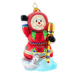 Christopher Radko Company Eski Snow Northern Lights - One Glass Ornament 6.75 Inch, Glass - Ornament Christmas Snowman 3010750 (1085)