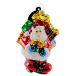 Christopher Radko Perfect Fit Blown Glass Ornament Santa Snowman Boot (11113)