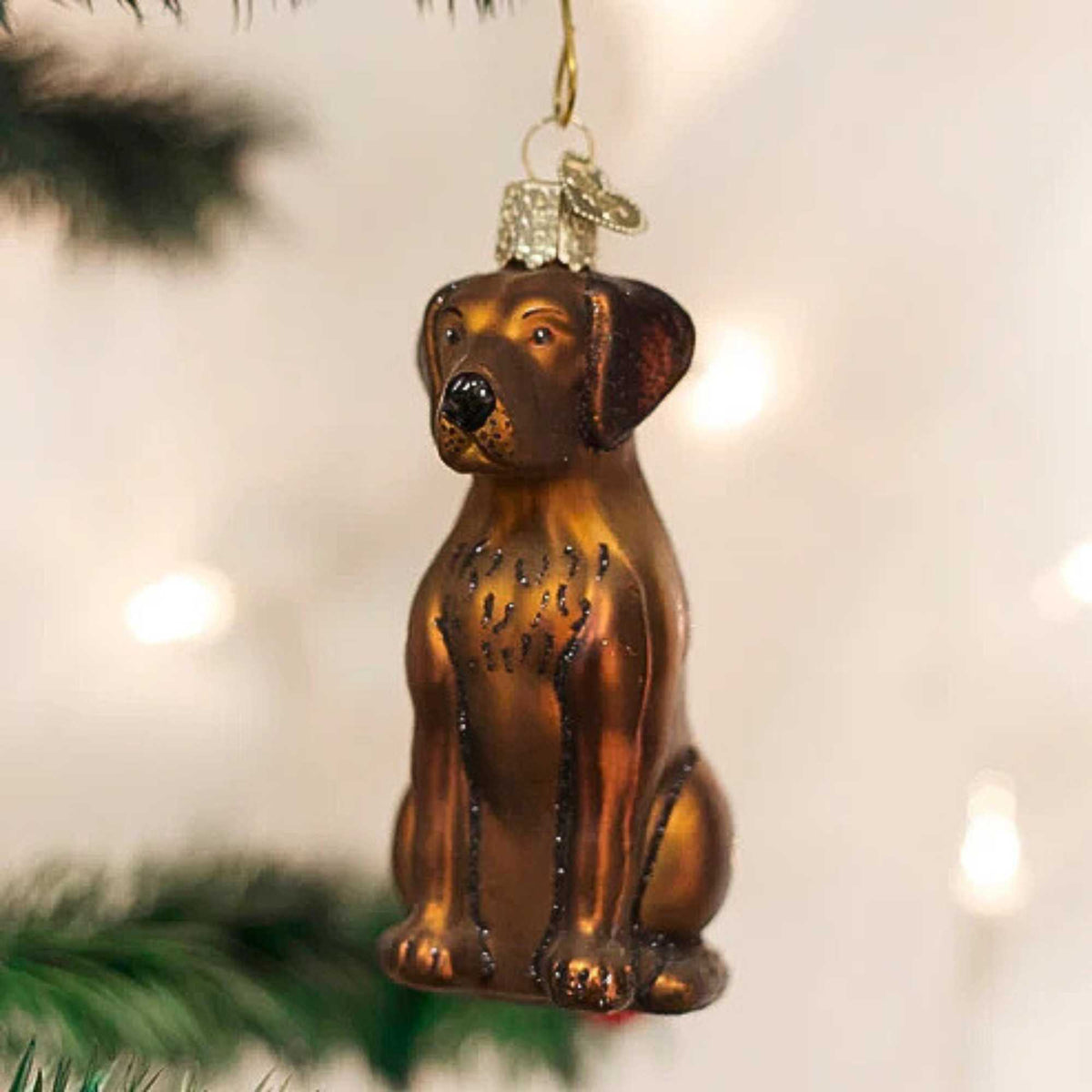 Old World Christmas Labrador Retriever Chocolate - - SBKGifts.com