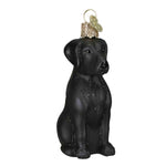 Old World Christmas 3.75 Inches Tall Labrador Retriever Black Ornament Dog Lab Best Friend 12385 (11164)