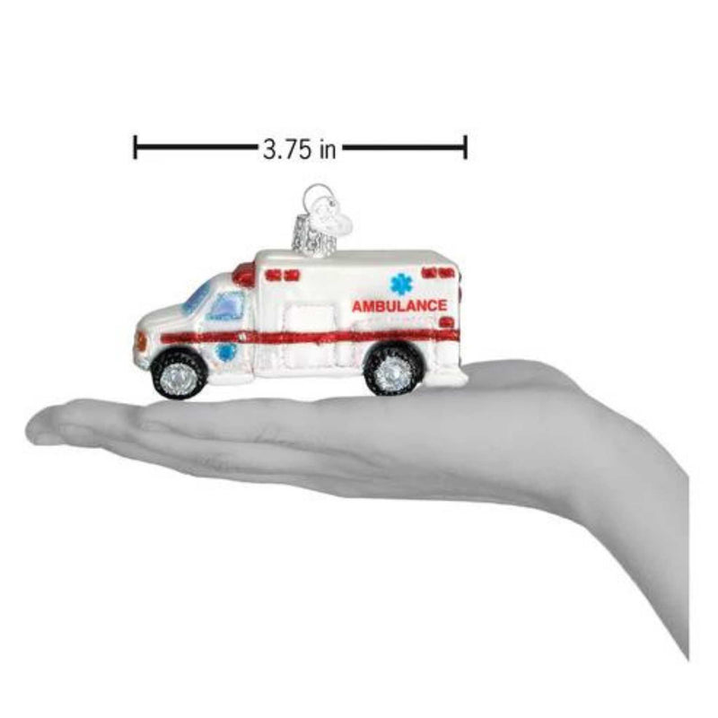 Old World Christmas Ambulance - - SBKGifts.com