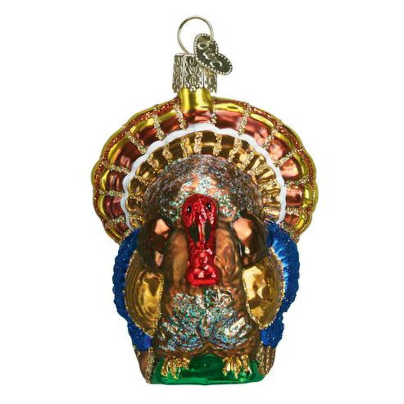 Old World Christmas Tom Turkey Glass Ornament Thanksgiving Bird 16015 (11540)