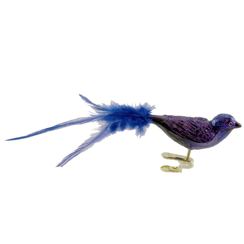 Purple Martin - 1 Ornament 1.5 Inch, Glass - Ornament Clip On Bird 18071 (11554)