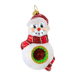 Christopher Radko Cherry Ice Cap Blown Glass Ornament Snowman Reflector (11629)