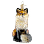 Old World Christmas 3.25 Inches Tall Fox Glass Ornament Wild Life Animal 12099 (11710)