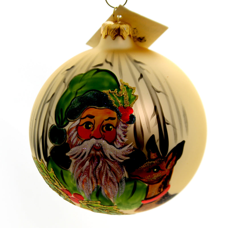 Christina's World Bambi Santa Glass Ornament Santa Ball Gif517 (11836)
