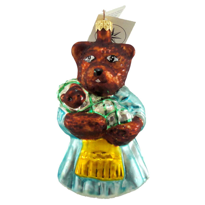 Christopher Radko Company Bear Bundle - 1 Glass Ornament 5.00 Inch, Glass - Ornament Teddy Baby Mom 962540 (1191)