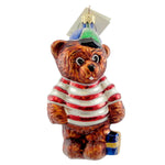 Christopher Radko Cubbys Gift Blown Glass Ornament Teddy Bear Christmas (1192)