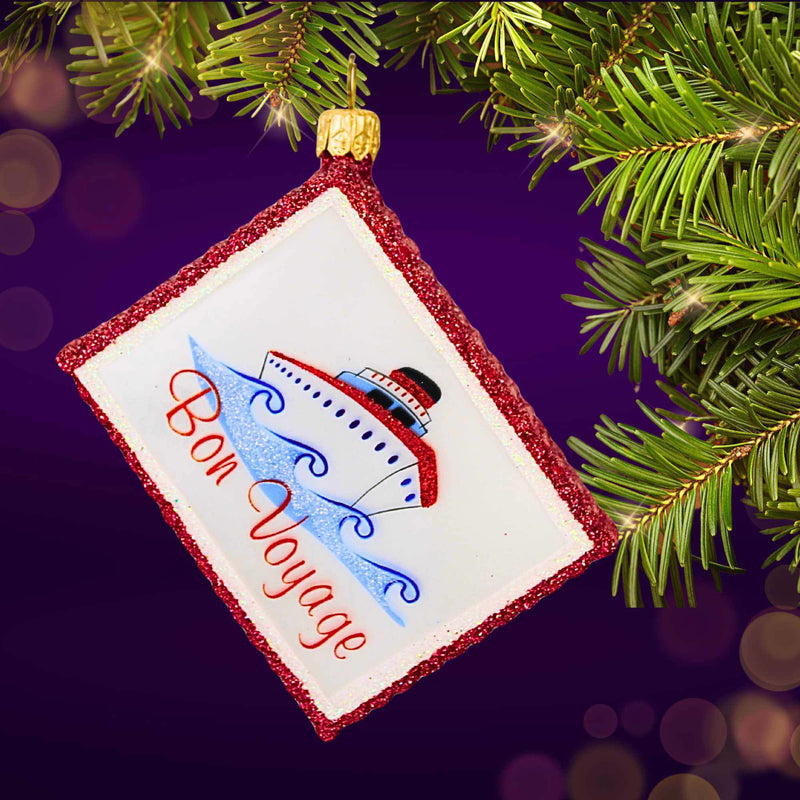 Ornaments To Remember Travel Sticker Bon Voyage Suitcase - - SBKGifts.com