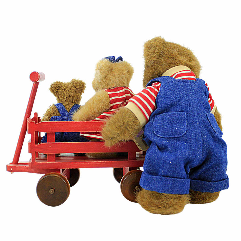 Boyds Bears Plush Huck Mandy Zack W/ Wagon - - SBKGifts.com