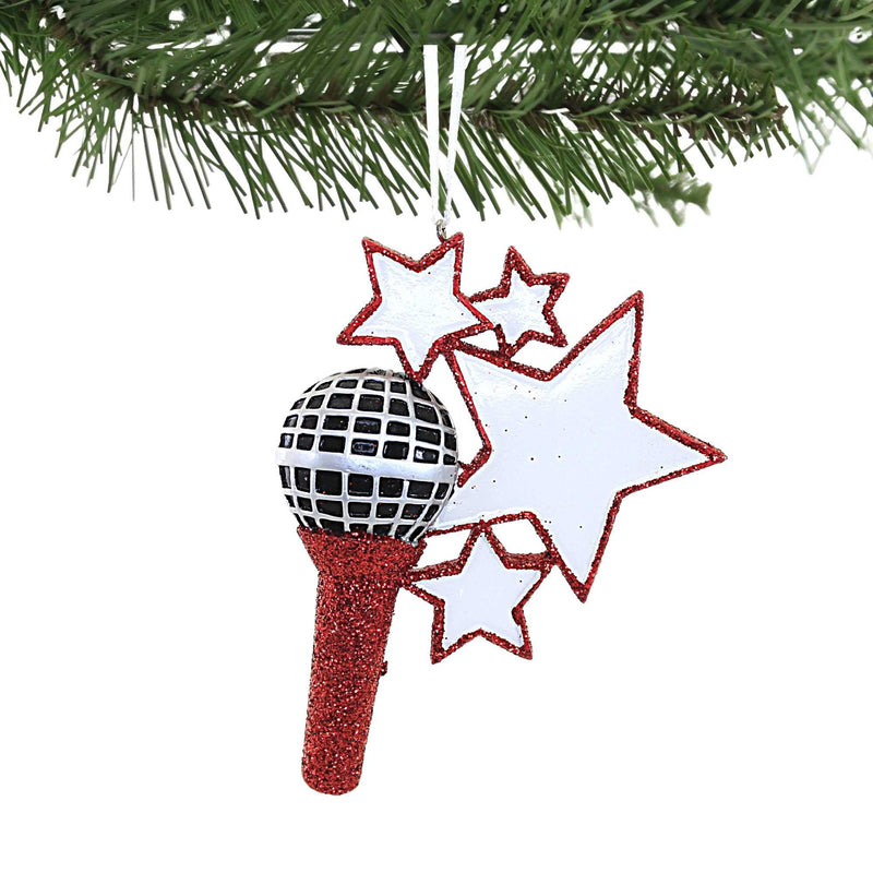 Holiday Ornament Rock Star Microphone - - SBKGifts.com