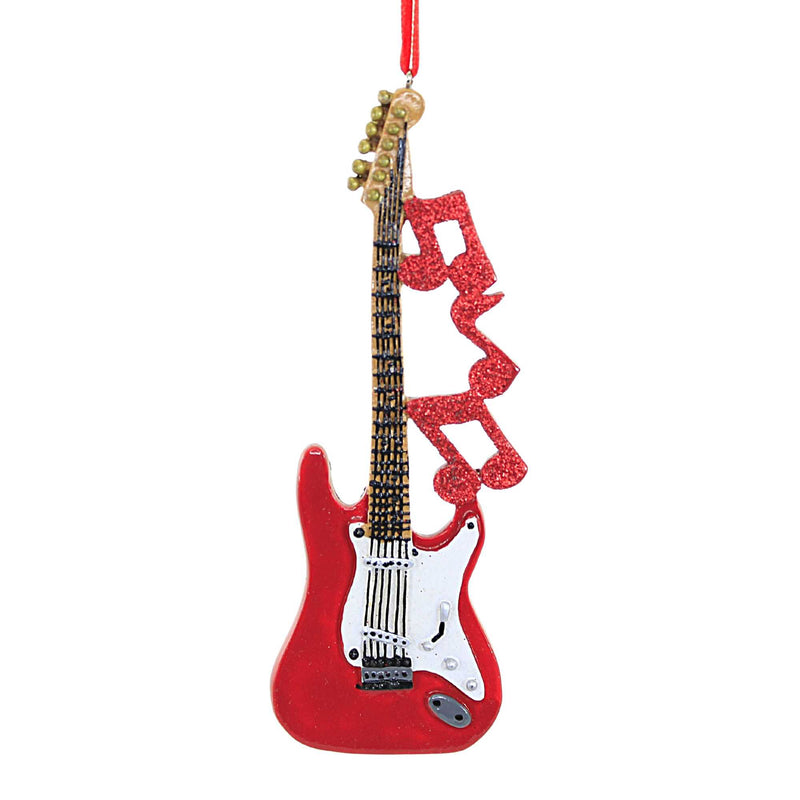 Holiday Ornament Electric Guitar Red Personalize It Dyi Musical Rock Or591