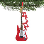 Holiday Ornament Electric Guitar Red - - SBKGifts.com