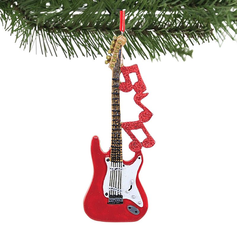 Holiday Ornament Electric Guitar Red - - SBKGifts.com
