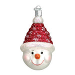Old World Christmas Candy Coil Snowman - One Ornament 3.75 Inch, Glass - Snowflakes 24100 (12414)