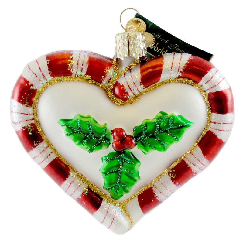 Old World Christmas Peppermint Heart - - SBKGifts.com