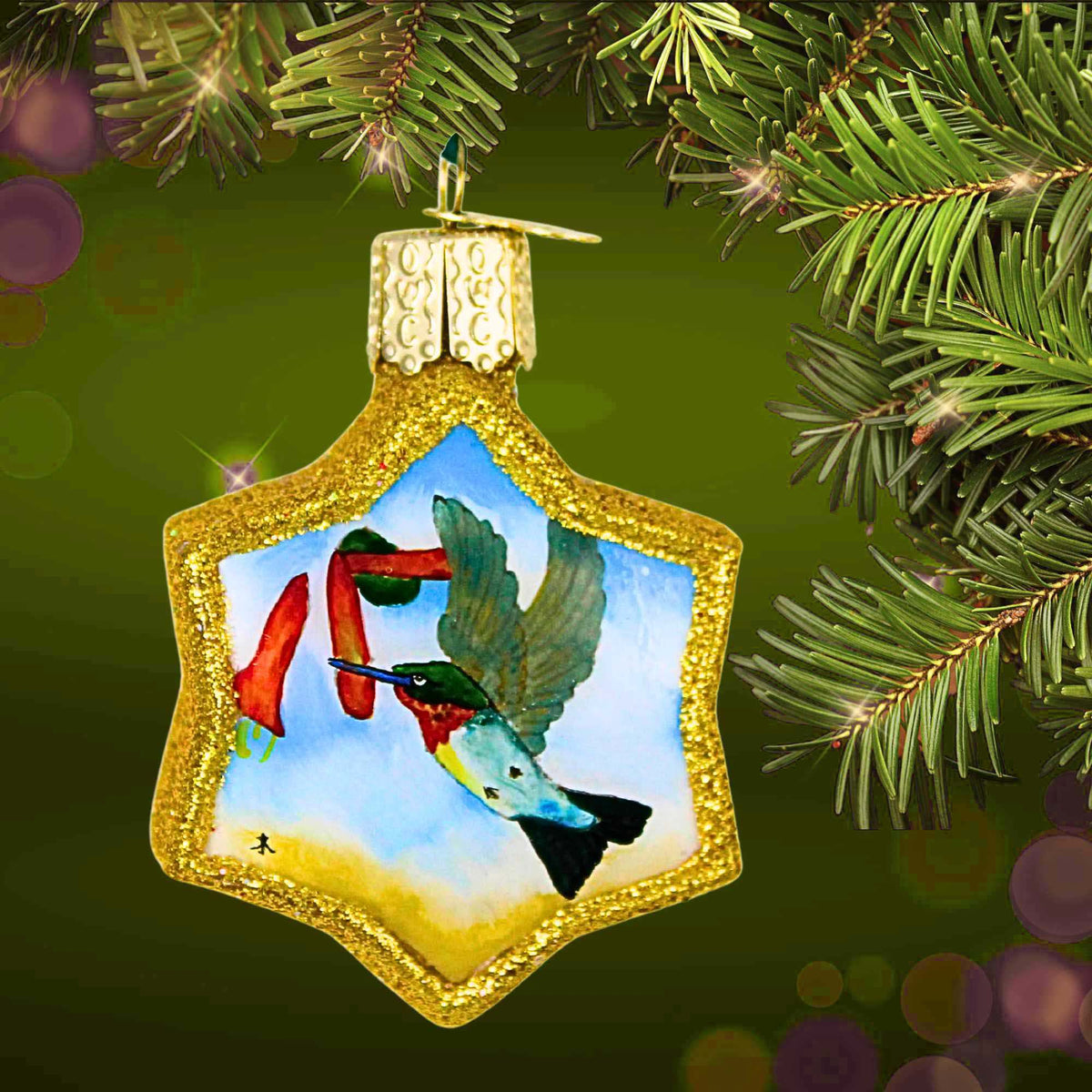 Old World Christmas Hummingbird Star - - SBKGifts.com