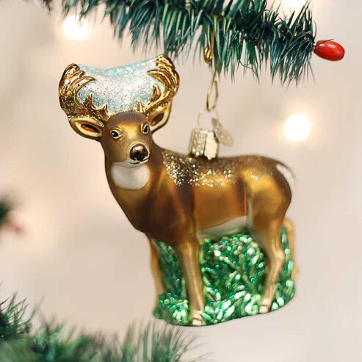 Old World Christmas Whitetail Deer - - SBKGifts.com