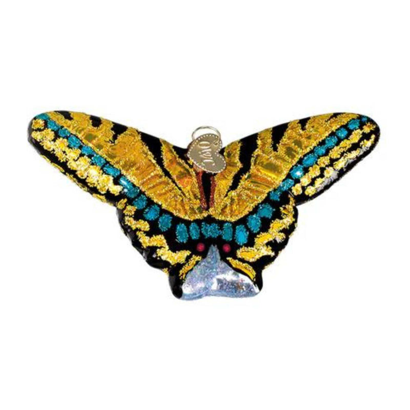 Old World Christmas Swallowtail Butterfly - One Ornament 1 Inch, Glass - Ornament Flutter Wings 12164 (12738)
