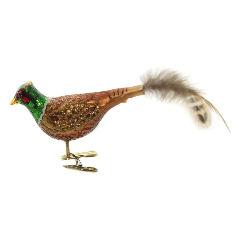 Old World Christmas Pheasant Glass Ornament Bird 18020 (12740)
