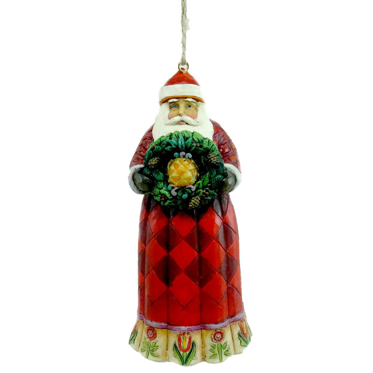 (13668) Santa With Pineapple Wreath