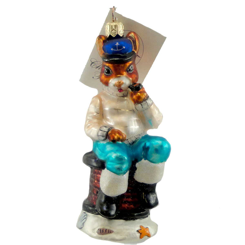Christopher Radko Company Captain Ohare - 1 Glass Ornament 6.00 Inch, Glass - Ornament Bunny Sea Ocean 992040 (1366)