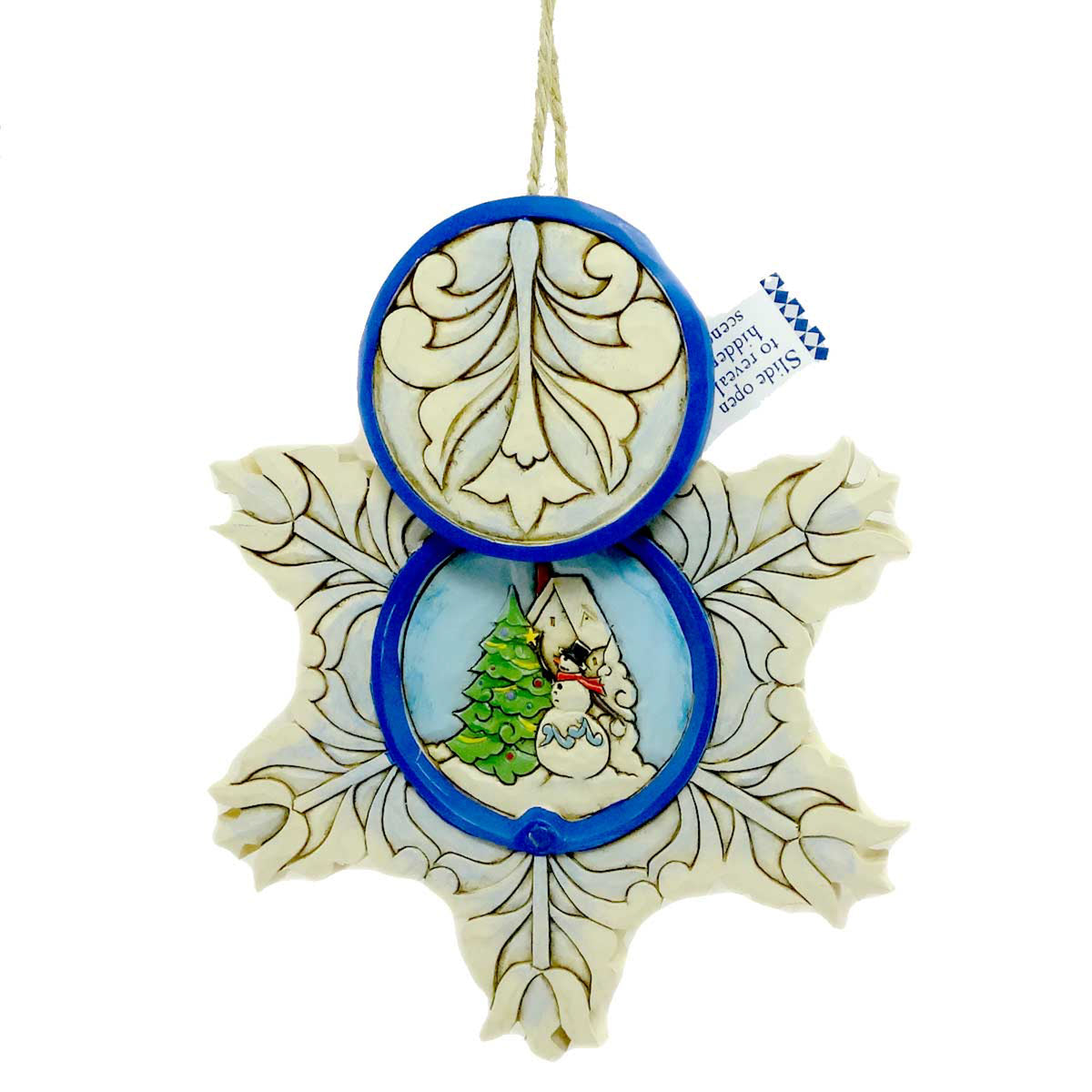 (13678) Snowman Hidden Scene Ornament