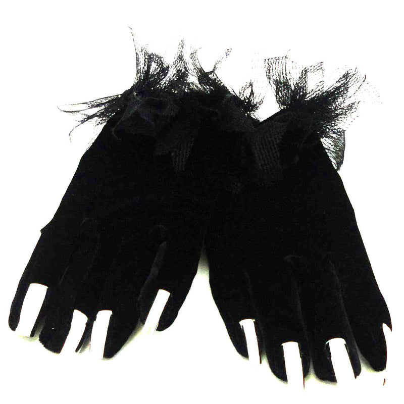 Halloween Spider Gloves Polyester, Spandex & Cotton Metal Finger Nails 68217 (13902)