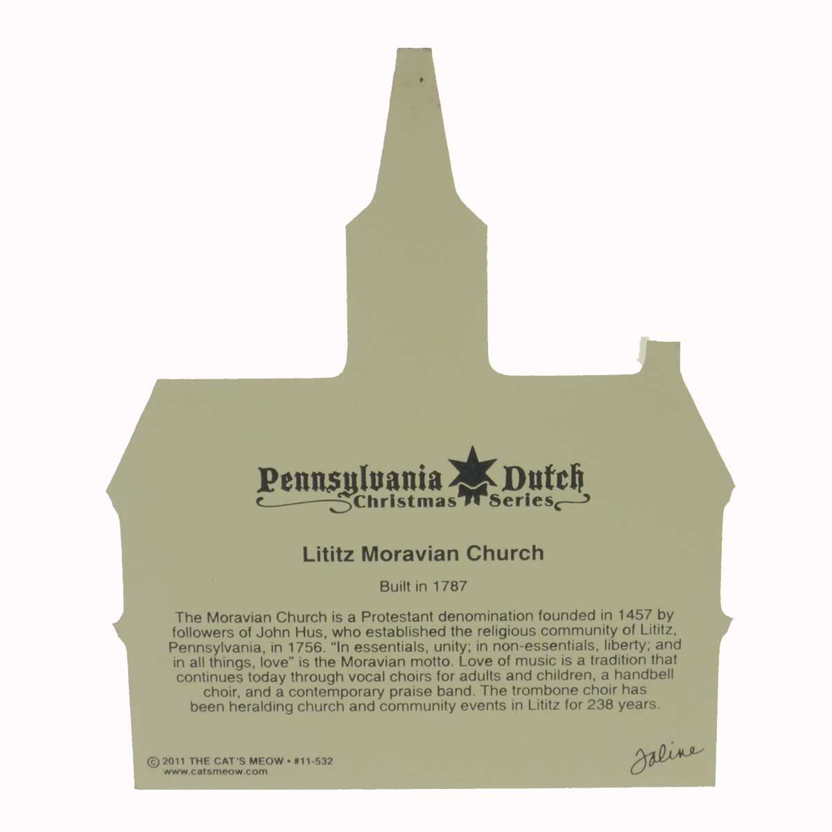 Cat's Meow Village Lititz Moravian Church - - SBKGifts.com