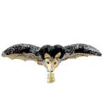 Old World Christmas Clip On Bat Glass Ornament Halloween Wings Flying 12308 (14228)