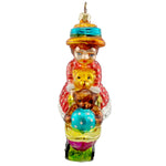 Christopher Radko Pram Parade Blown Glass Ornament Teddy Bears Stroller (1429)