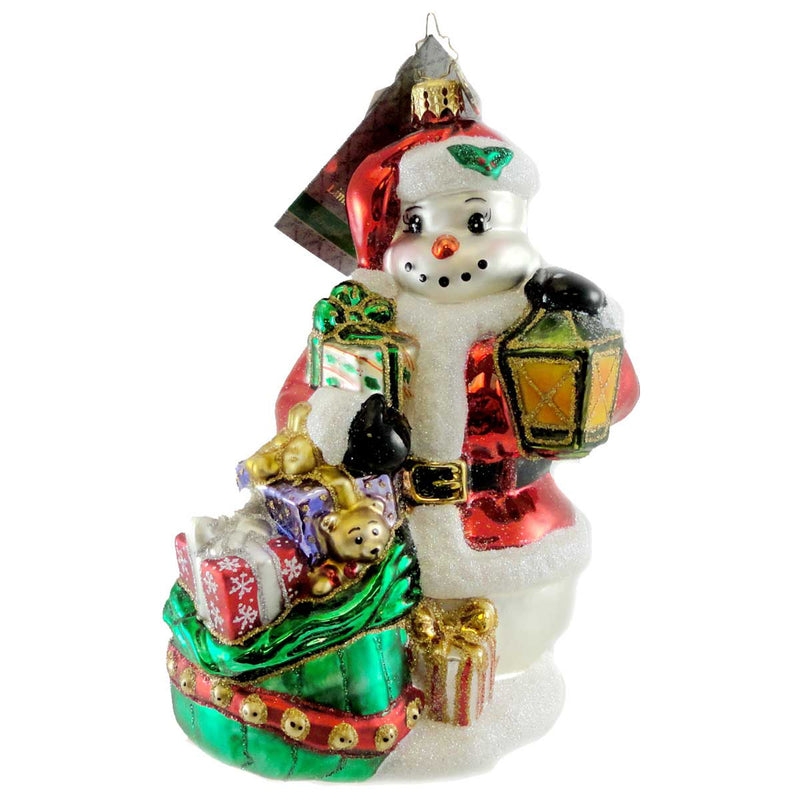 Christopher Radko Frosty Substitute Blown Glass Ornament Ltd Ed Snowman (14857)