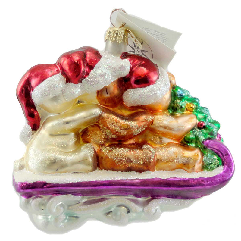 Christopher Radko Teddy Toboggan - - SBKGifts.com