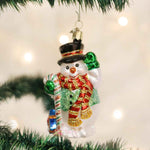 Old World Christmas Candy Cane Snowman - - SBKGifts.com