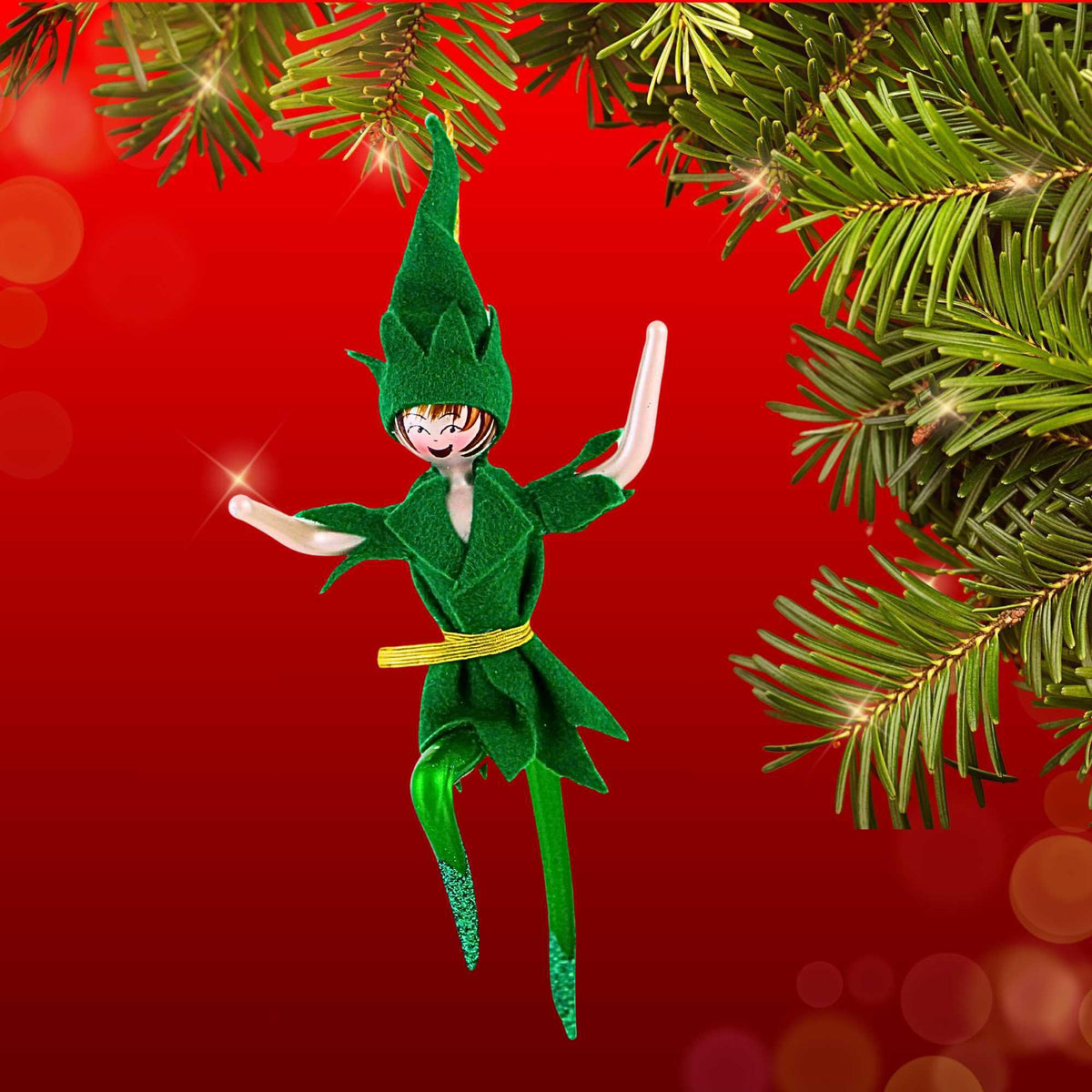 De Carlini Italian Ornaments Flying Peter Pan - - SBKGifts.com