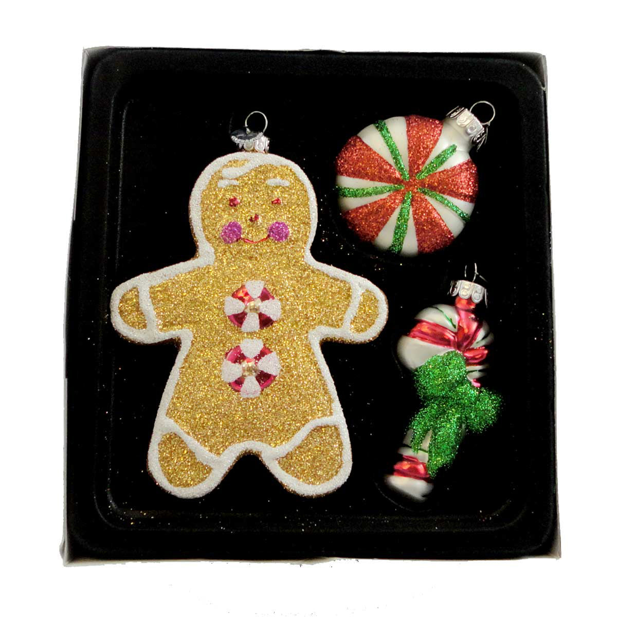 Christopher Radko Gingerbread Man Set/3 - - SBKGifts.com