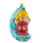 Christopher Radko Company Watch Over Me - One Glass Ornament 4.25 Inch, Glass - Ornament Polish Home Angel Moon 97Sp26 (1556)