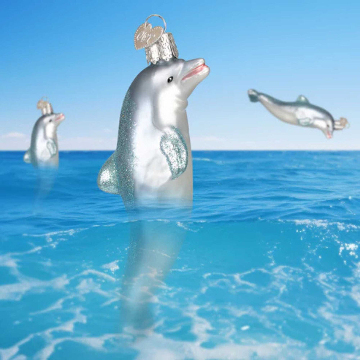 Old World Christmas Playful Dolphin - - SBKGifts.com