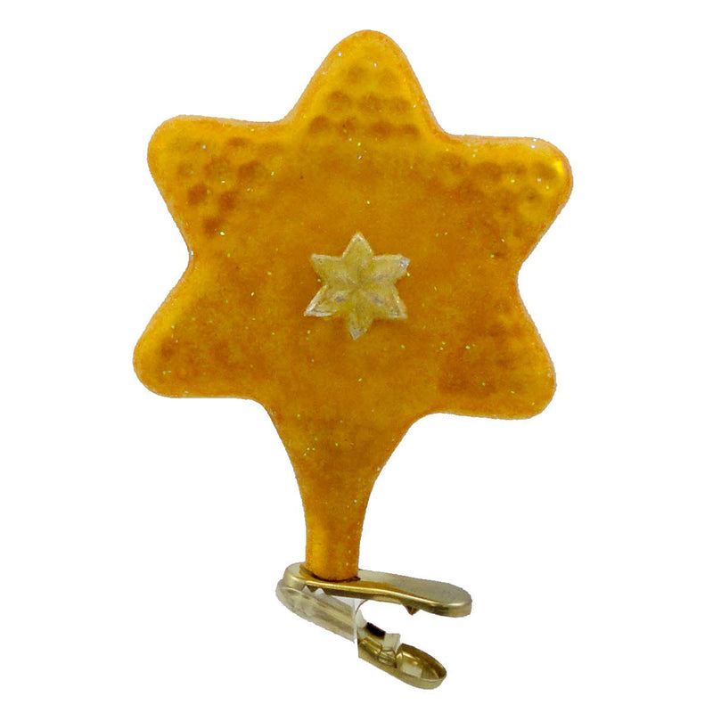 (1580) Christopher Radko Dalia's Star Lg, 3.00 Inch, Ornament Jewish Clip-On 970510