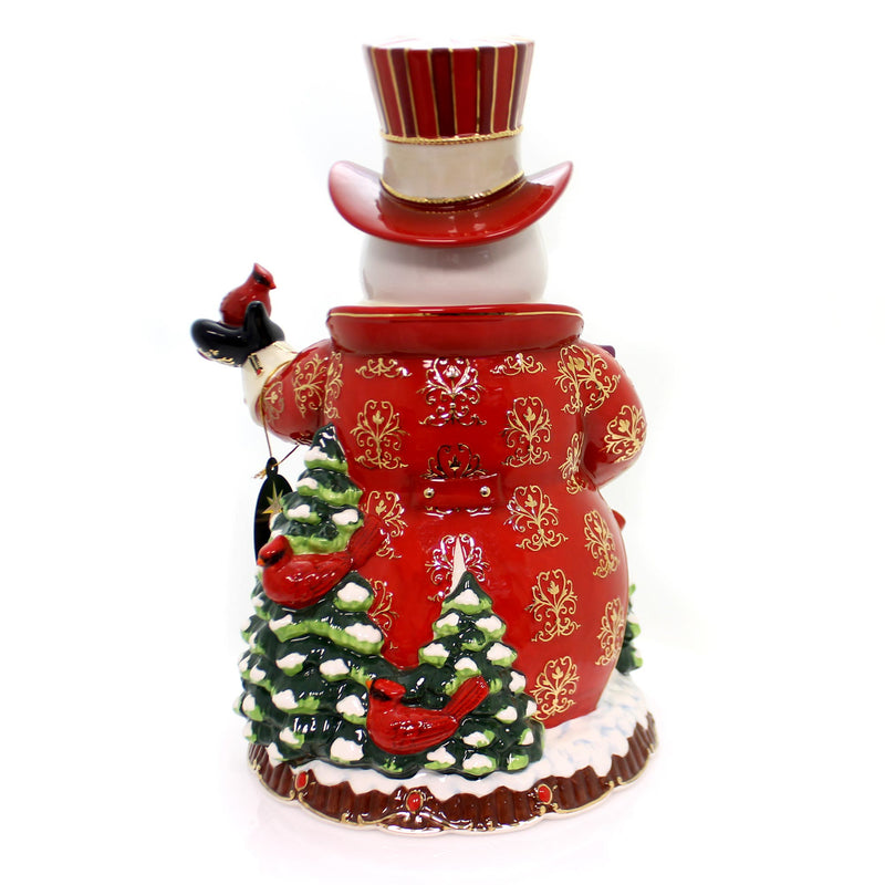 Christopher Radko Regal Snowman Cookie Jar - - SBKGifts.com