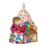 Larry Fraga Toy Box Blown Glass Christmas Ornament Tree 428 (16231)