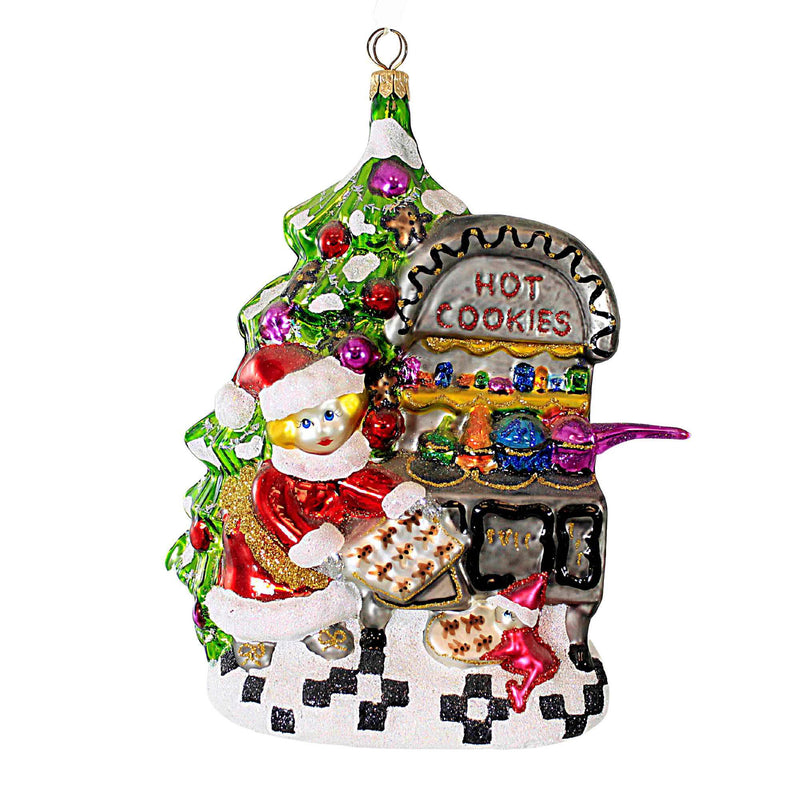 Larry Fraga Hot Cookies Blown Glass Christmas Ornament Mrs Claus 436 (16239)