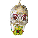 Larry Fraga Designs Swamp Eater - 1 Ornament 6 Inch, Glass - Halloween Ornament Skull Frog 4196 (16271)