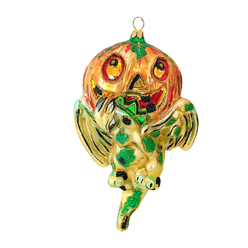 Larry Fraga Gargoyle Blown Glass Halloween Ornament Pumpkin 4197 (16272)