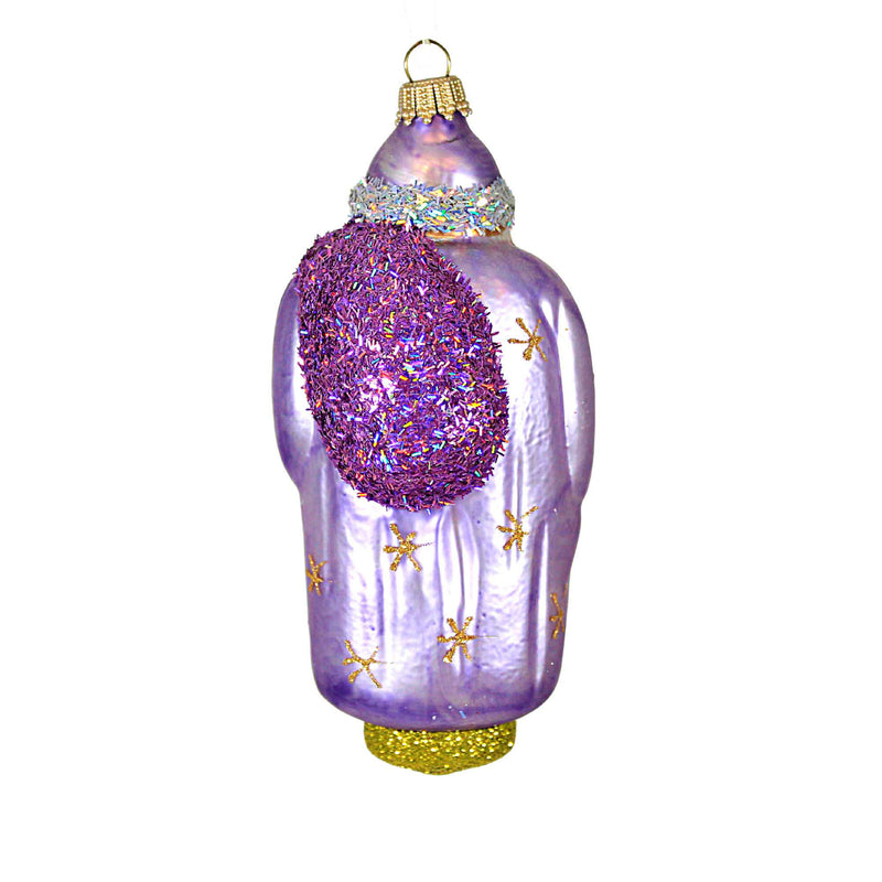 Larry Fraga Purple Santa Glittered - - SBKGifts.com