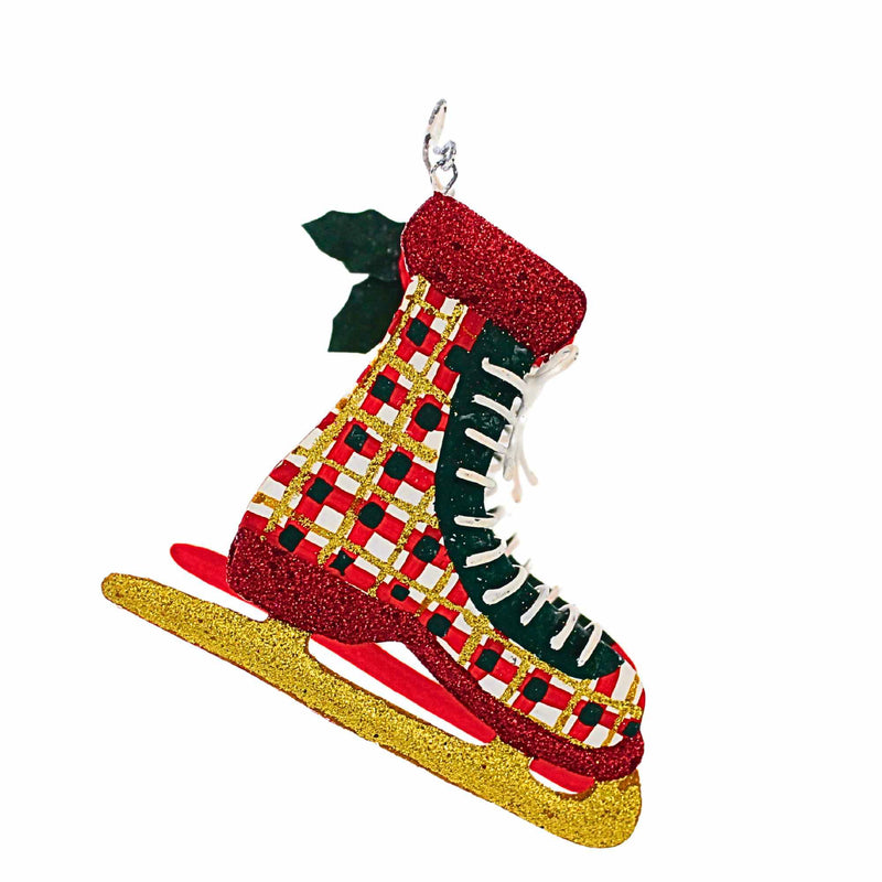 Gallerie Ii Plaid Ice Skate Ornament - - SBKGifts.com