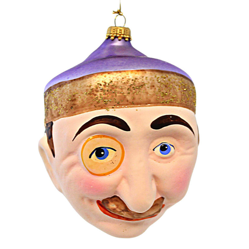 Larry Fraga Larry Blown Glass Christmas Ornament Monocle 5044 (16534)