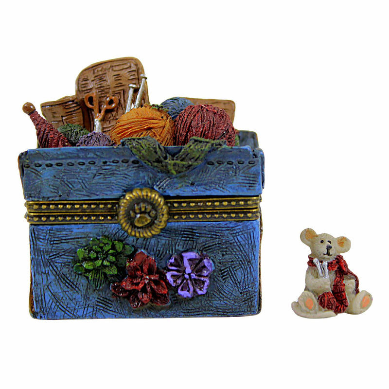 Boyds Bears Resin Millie's Knittin' Basket W/ P Polyresin Treasure Box 4028497 (16582)