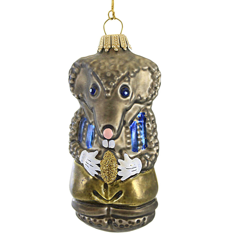 Larry Fraga Mouse With Cheese Blown Glass Christmas Ornament 5100 (16742)
