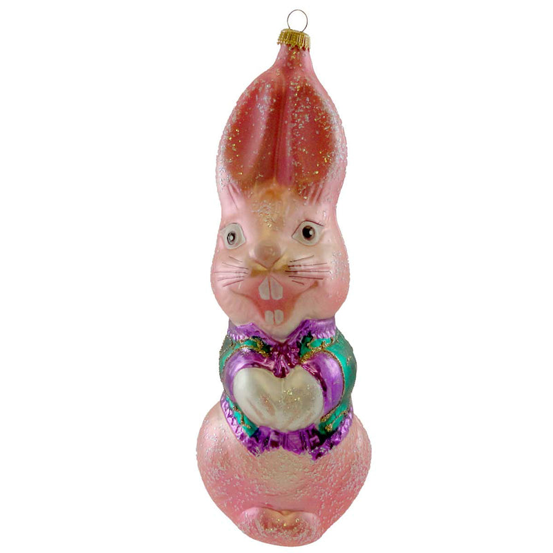Larry Fraga Hippity Hop Hare Blown Glass Easter Ornament Bunny Rabbit 5148 (16761)